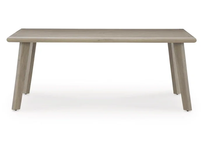 Signature Design by Ashley – Carisbo Outdoor Rect Dining Table W/Umb Opt in Beige – P690-625