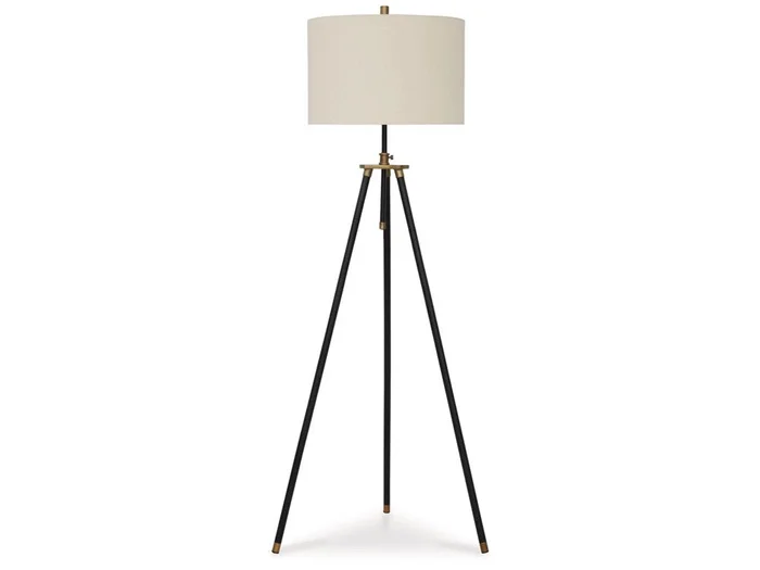 Signature Design by Ashley – Cashner Metal Floor Lamp in Black/Gold Finish – L206101