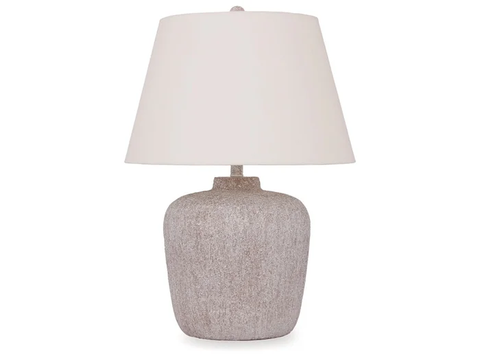 Signature Design by Ashley – Danry Metal Table Lamp in Distressed Cream – L207454