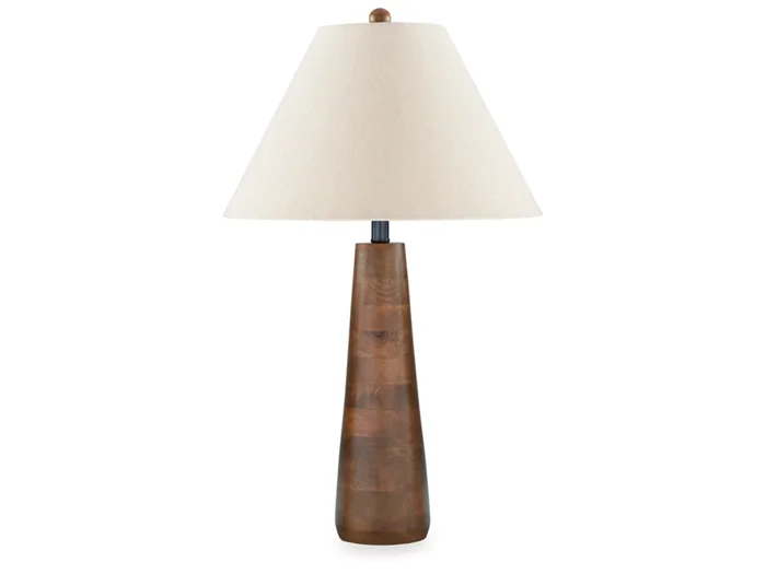 Signature Design by Ashley – Danset Wood Table Lamp in Brown – L329104