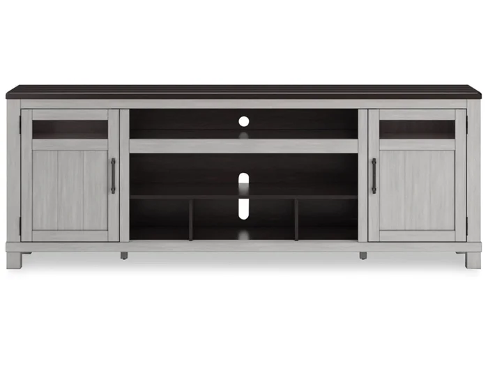 Signature Design by Ashley – Darborn Xl Tv Stand W/Fireplace Option in Gray/Brown – W796-68