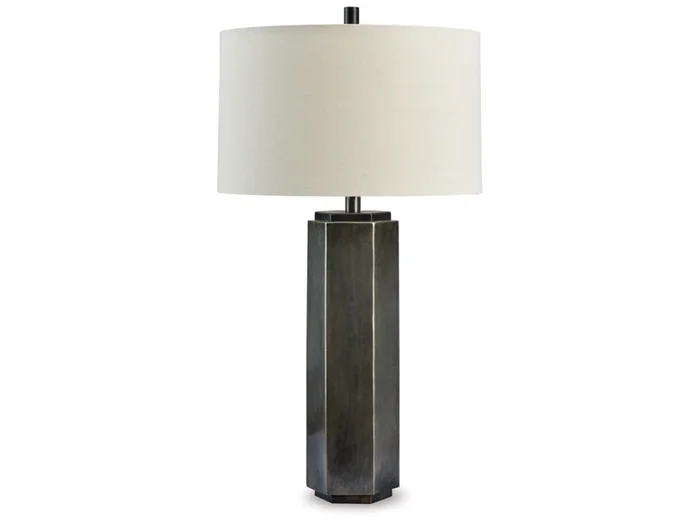 Signature Design by Ashley – Dirkton Metal Table Lamp in Antique Pewter – L208324