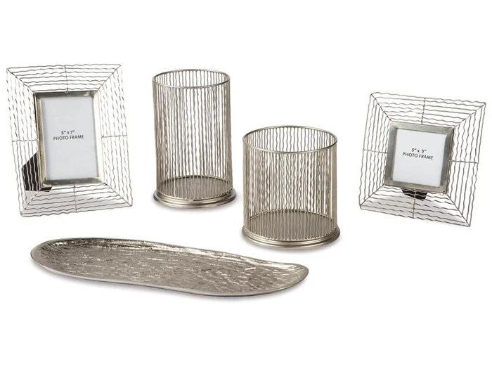 Signature Design by Ashley – Dympna Accessory Set in Silver – A2C00115