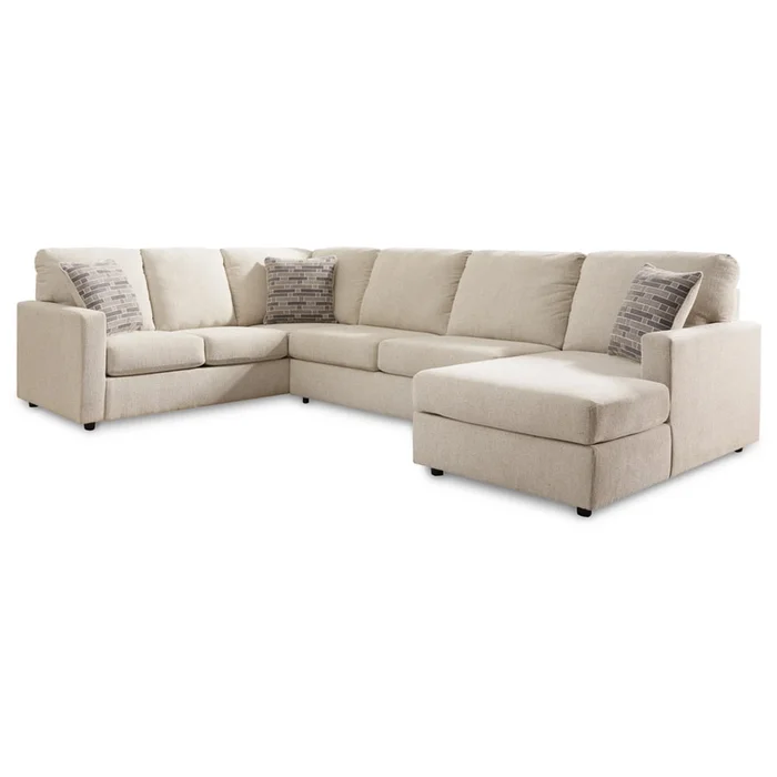 Signature Design by Ashley – Edenfield Fabric 3 Piece Sectional in Linen