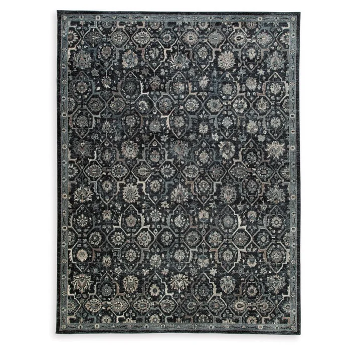 Signature Design by Ashley – Hilcott Large Rug in Blue/Cream/Brown – R406111