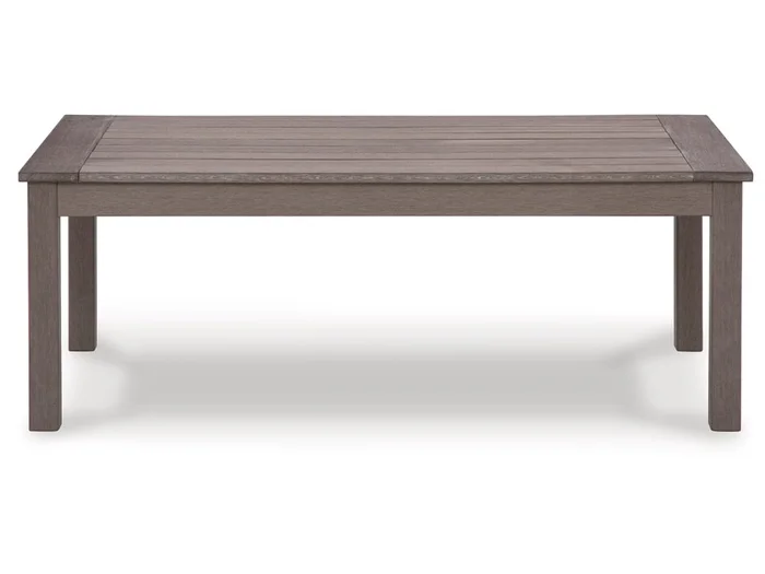 Signature Design by Ashley – Hillside Barn Outdoor Rectangular Cocktail Table in Gray/Brown – P564-701