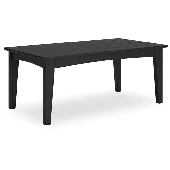 Signature Design by Ashley – Hyland wave Outdoor Rectangular Cocktail Table in Black – P108-701