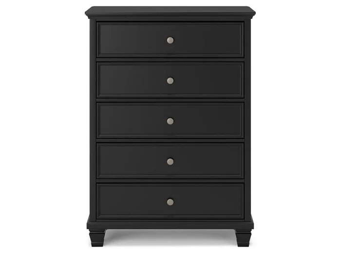 Signature Design by Ashley – Lanolee Five Drawer Chest in Black – B687-46