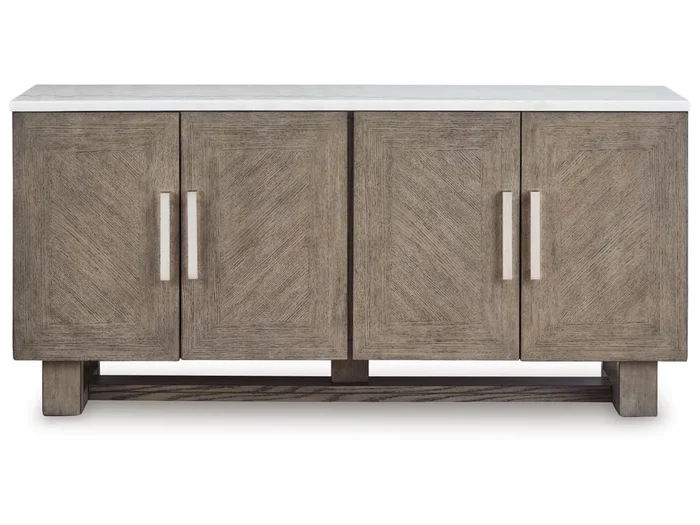 Signature Design by Ashley – Loyaska Extra Large Tv Stand in Grayish Brown/White – W854-68