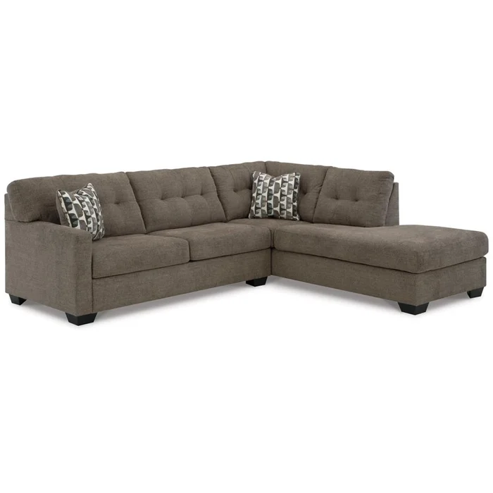 Signature Design by Ashley – Mahoney Fabric 2 Piece Sectional in Chocolate