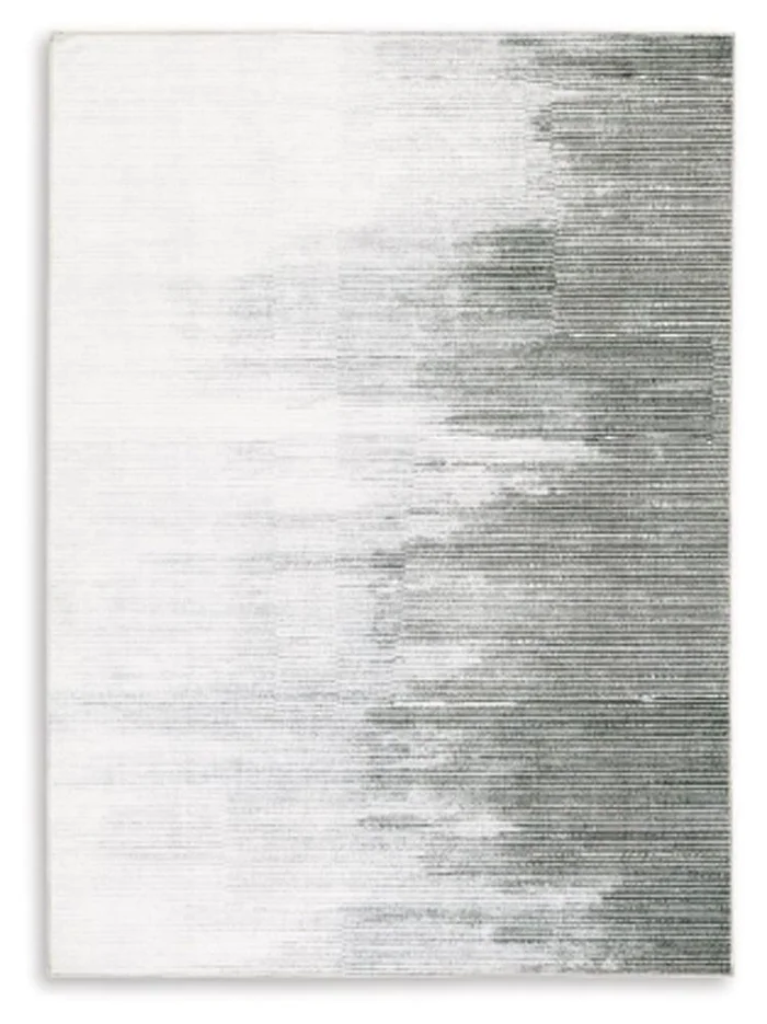 Signature Design by Ashley – Milset Large Rug in Black/White/Gray – R406251