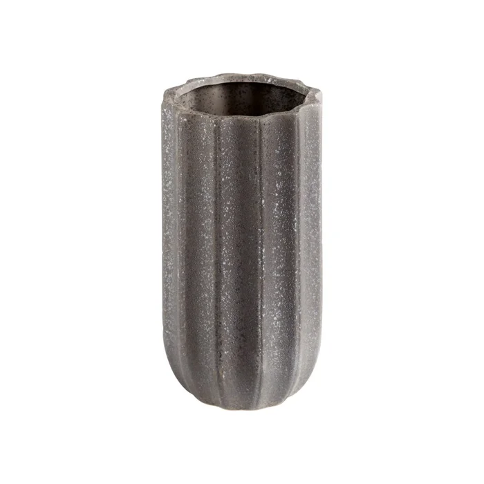 Small Brutalist Vase – Silver-Grey-Smoke