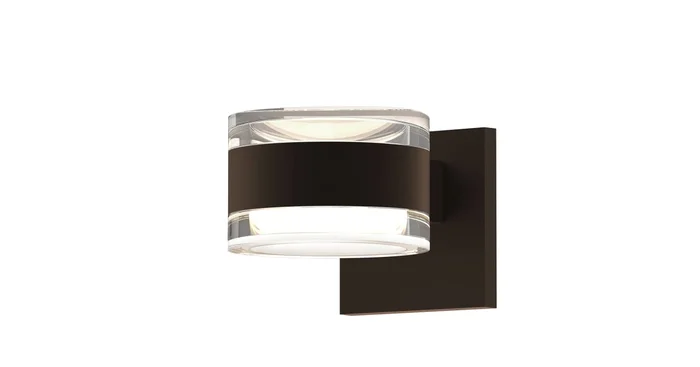 Sonneman REALS 2 Light 5″ Wide Integrated LED Outdoor Wall Sconce with Clear Cap and Lens