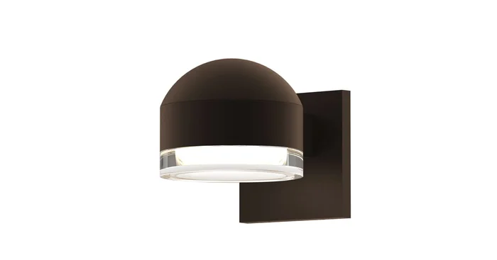 Sonneman REALS Single Light 4″ High Integrated LED Outdoor Wall Sconce with Clear Lens