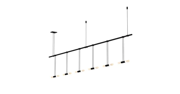 Sonneman Suspenders LED 2-Bar In-Line Linear Pendant
