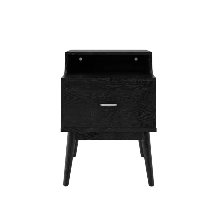 Starla – Wooden Nightstand – Black