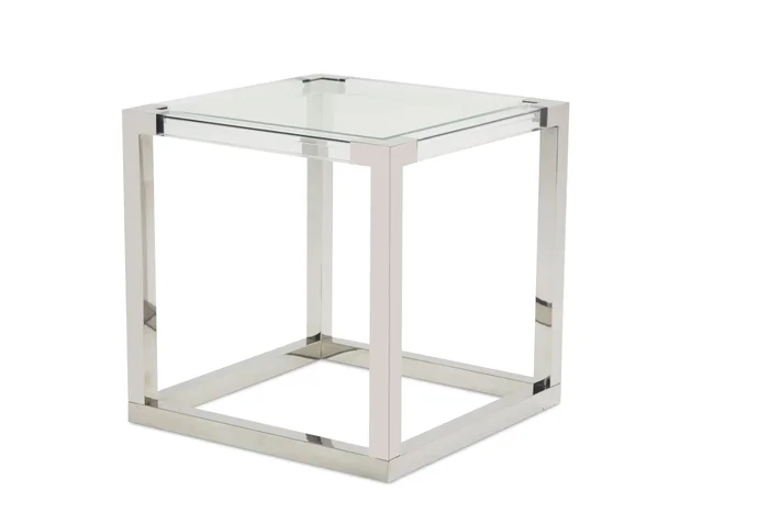 State St. – Square End Table – Stainless Steel