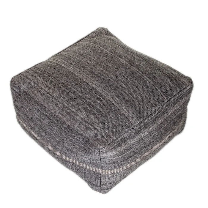 Steel Grey Stylish Pouf By Homeroots
