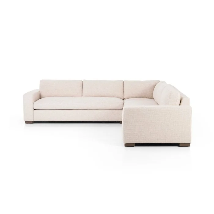 Stratton 3-Piece Corner Sectional – 118″ – Thames Cream