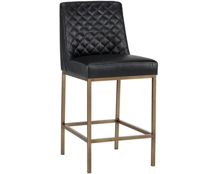 Sunpan 5West Leighland Counter Stool – Coal Black (Dropshippable)