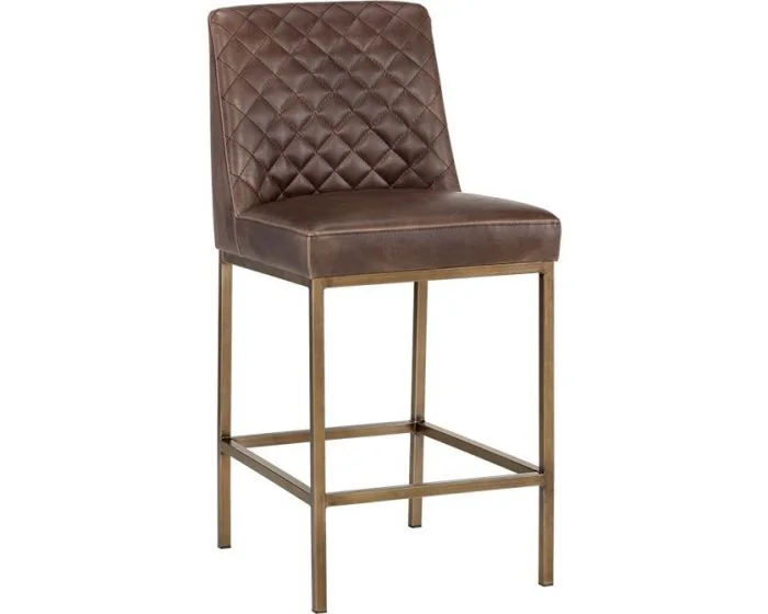 Sunpan 5West Leighland Counter Stool – Havana Dark Brown (Dropshippable)
