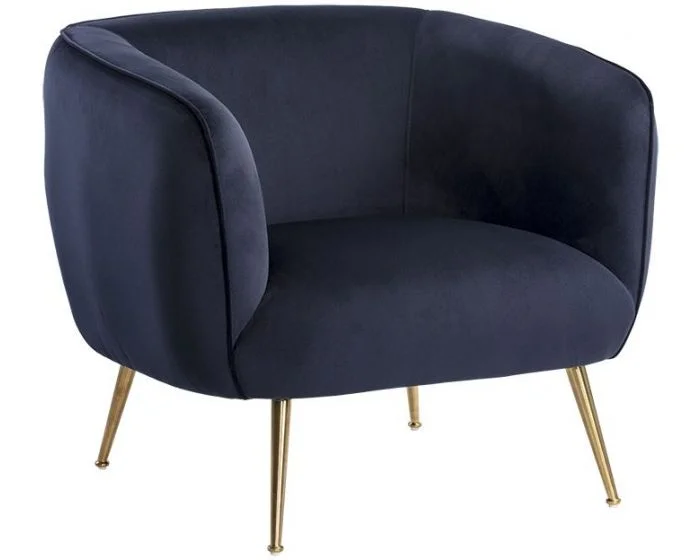 Sunpan Amara Chair – Abbington Navy (CL1A) – CLEARANCE SALE (Dropshippable)