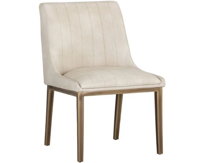 Sunpan Irongate Halden Dining Chair – Bravo Cream – Set of 2 (Dropshippable)