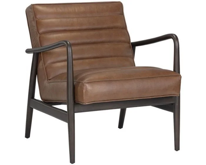 Sunpan MIXT Lyric Armchair – Vintage Caramel (CL1A) – CLEARANCE SALE