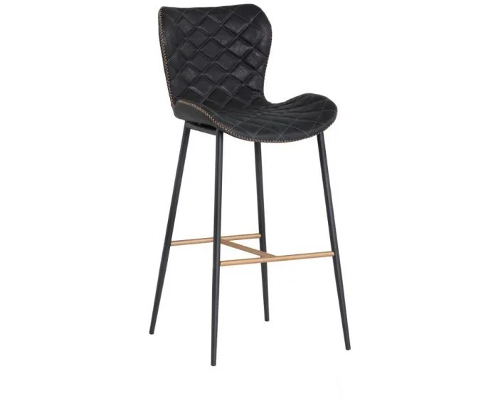 Sunpan Urban Unity Lyla Barstool – Antique Black – Set of 2 (Dropshippable)