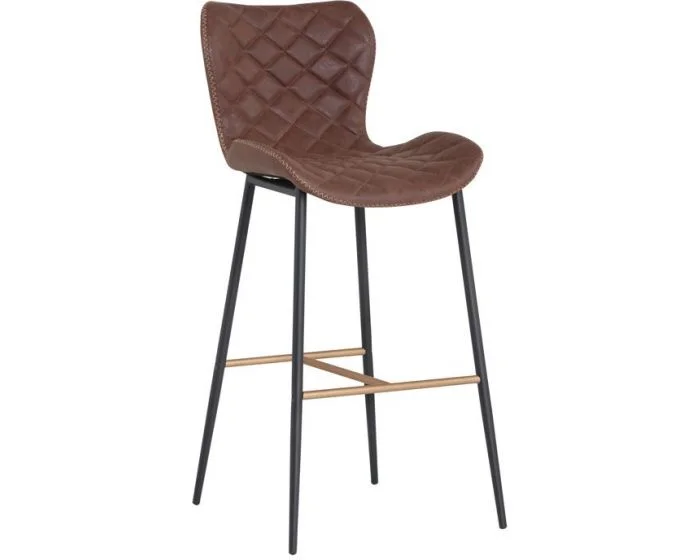Sunpan Urban Unity Lyla Barstool – Antique Brown – Set of 2 (Dropshippable)
