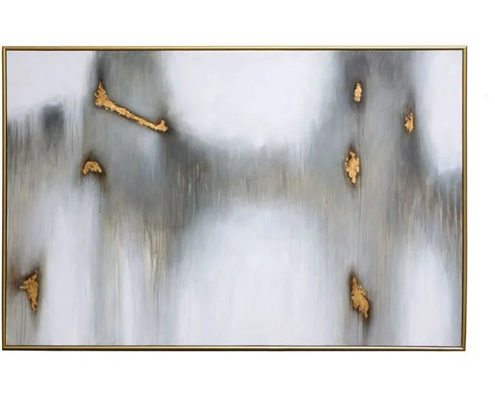 Sunpan Water Marks – 72″ x 48″ – Gold Floater Frame