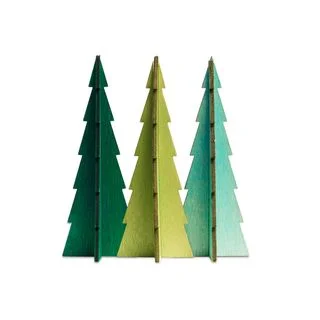Tannenbaum tree (large: assorted greens) Set Of 3