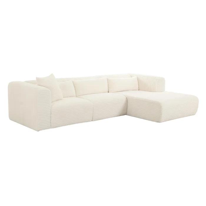 Tarra – Fluffy Oversized Corduroy Modular Sectional