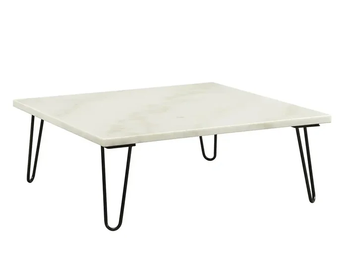 Telestis – Marble Top Coffee Table – Black / White Marble