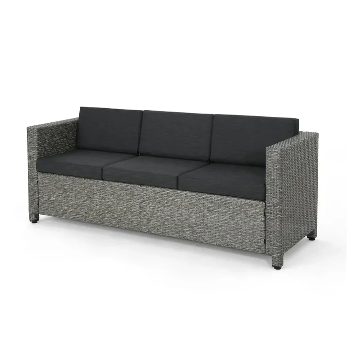 Thalassa – Outdoor 3 Seater Sofa With Removable Cushions And Steel Frame