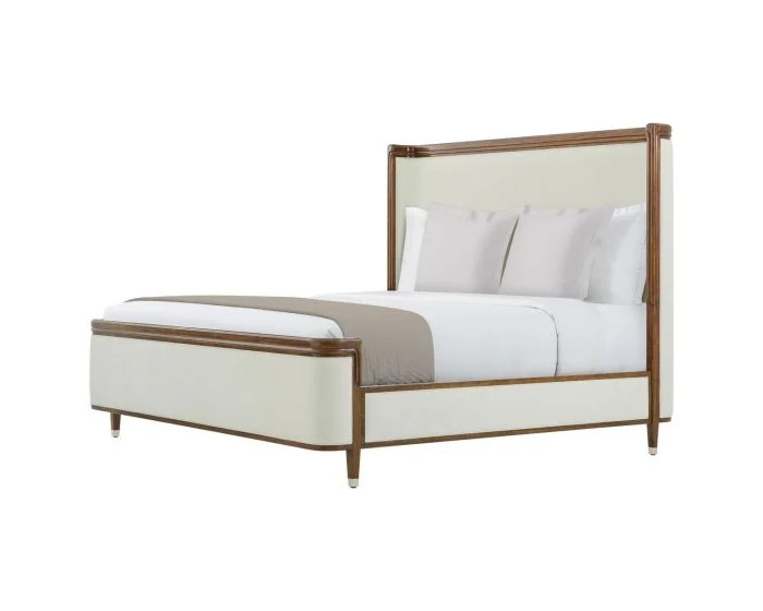 Theodore Alexander Dorchester US King Bed in Marshmallow Performance #UP6170