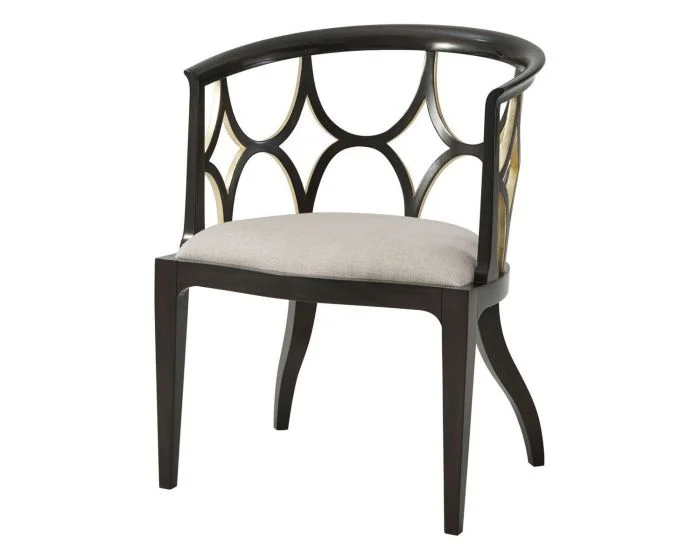 Theodore Alexander Ebonised Connaught Accent Chair