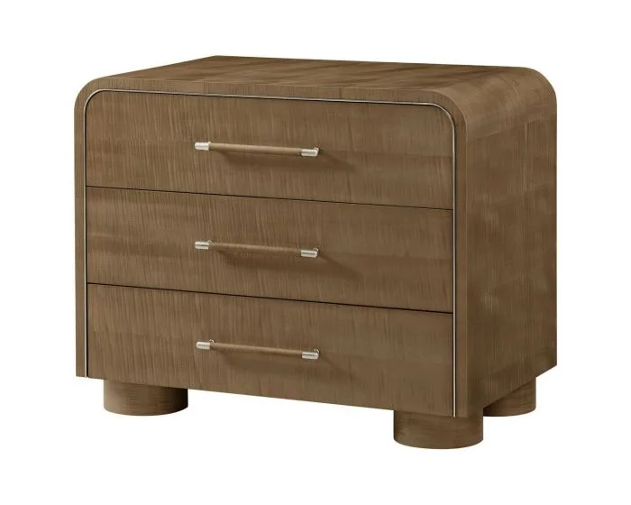 Theodore Alexander Origins Three-Drawer Nightstand II in Landmark