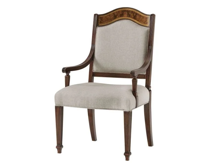 Theodore Alexander The English Cabinet Maker Sheraton’s Satinwood Armchair #1BFD