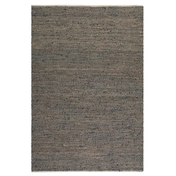 Tobais 8 X 10 Rescued Leather & Hemp Rug