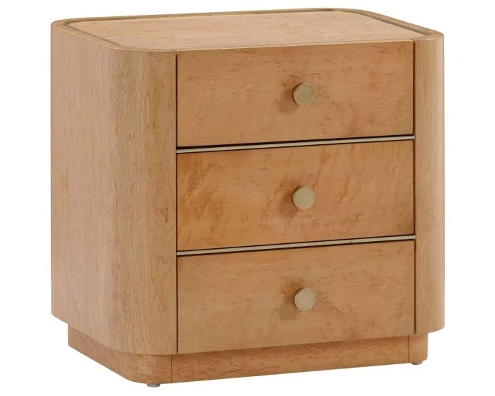 TOV Furniture Abigail Birdseye Maple Nightstand – Natural (Dropshippable)