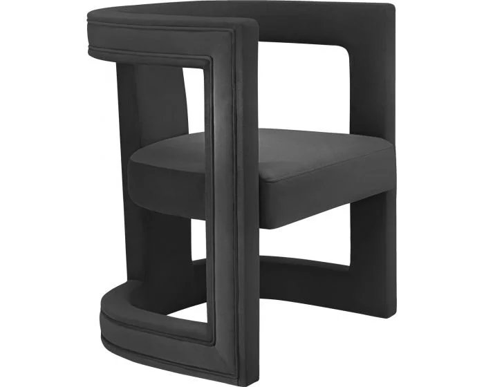 TOV Furniture Ada Black Velvet Chair (CL1A) – CLEARANCE SALE (Dropshippable)