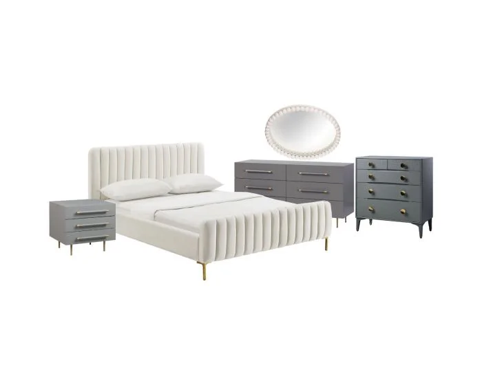 TOV Furniture Angela Cream Bedroom Set