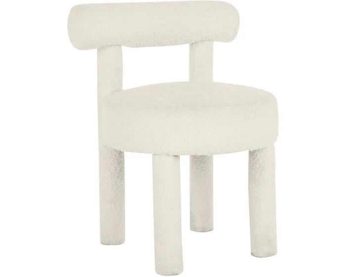 TOV Furniture Carmel Performance Boucle Dining Chair – Cream (Dropshippable)