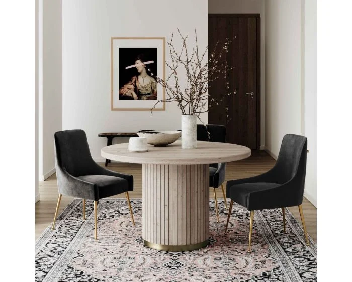 TOV Furniture Chelsea Oak Round Dining Set