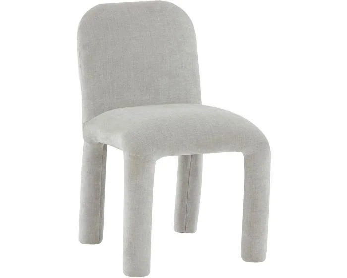 TOV Furniture Georgia Performance Chenille Dining Chair – Light Grey (Dropshippable)