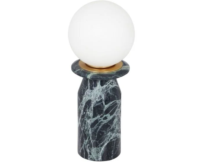 TOV Furniture Globe Lamp – Malachite Green Marble (Dropshippable)