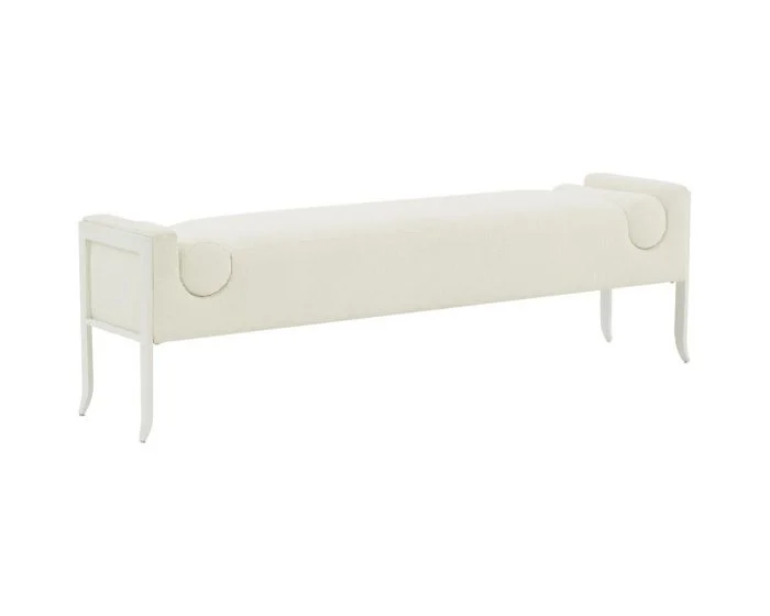 TOV Furniture Ines Bench – Cream Boucle (Dropshippable)