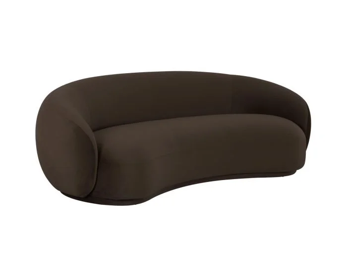 TOV Furniture Kendall Sofa – Chocolate Brown Velvet