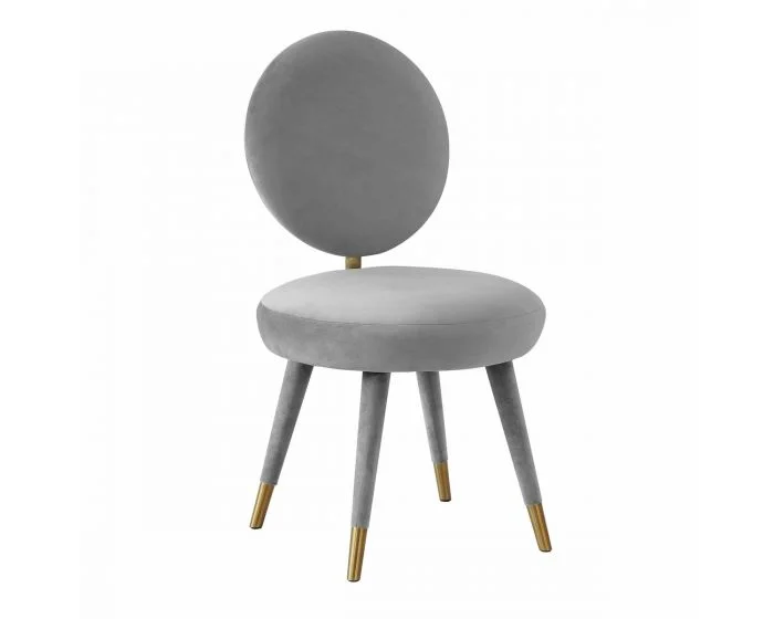 TOV Furniture Kylie Light Grey Velvet Dining Chair (Dropshippable)
